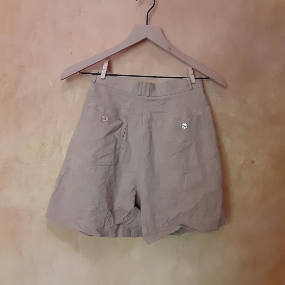 High Waisted Khaki Shorts - Picture 2 of 4